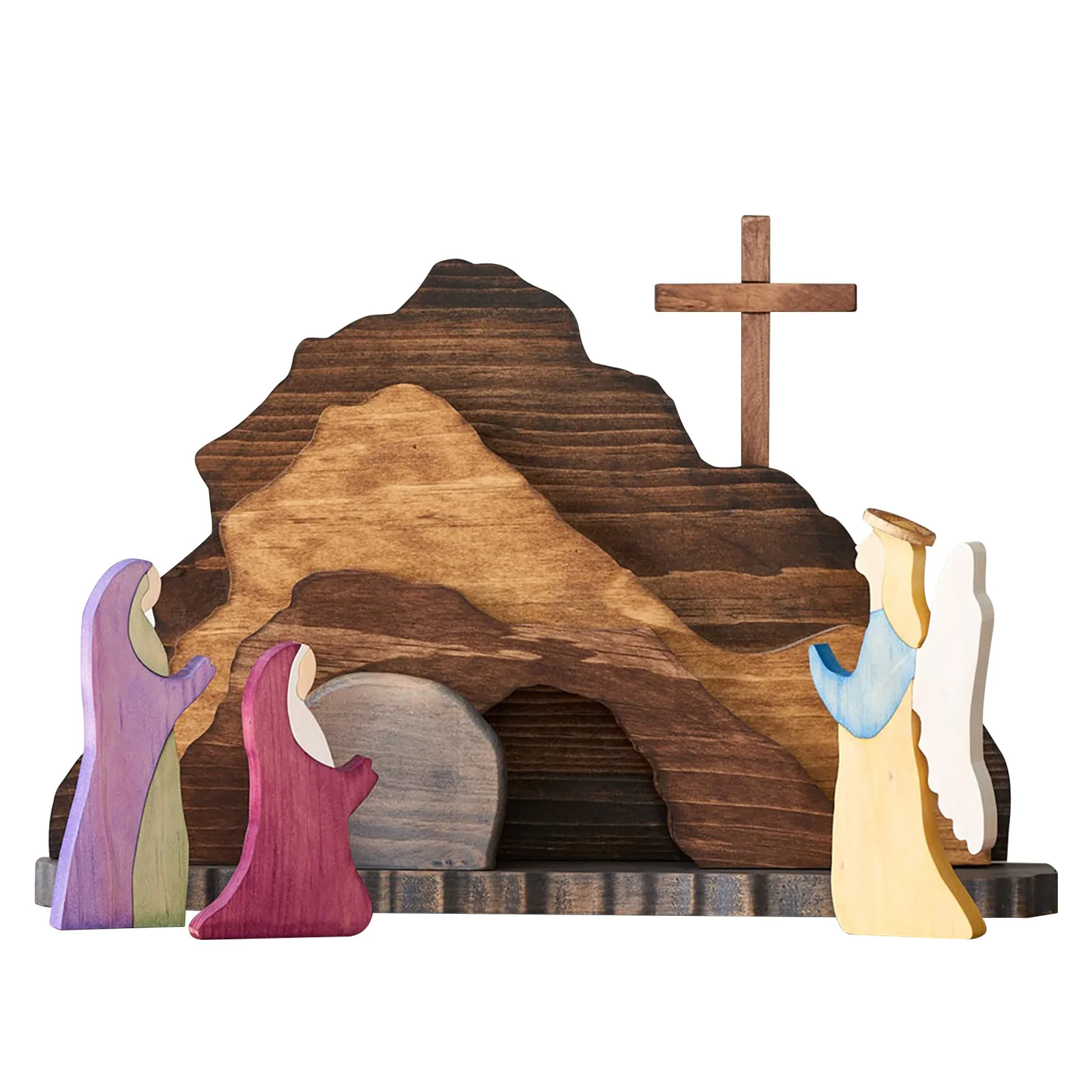 

Jesus scene DIY household wooden Easter decorations Easter decoration Easter decoration gifts Happy Easter party decorations