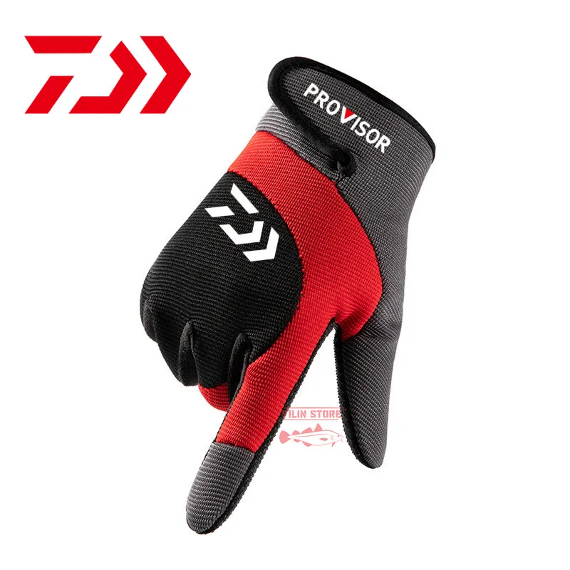 

Daiwa Fishing Gloves Full Finger Anti-Slip Wear-resisting Gloves Breathable Touchscreen Outdoor Camping Hiking Fishing Gloves