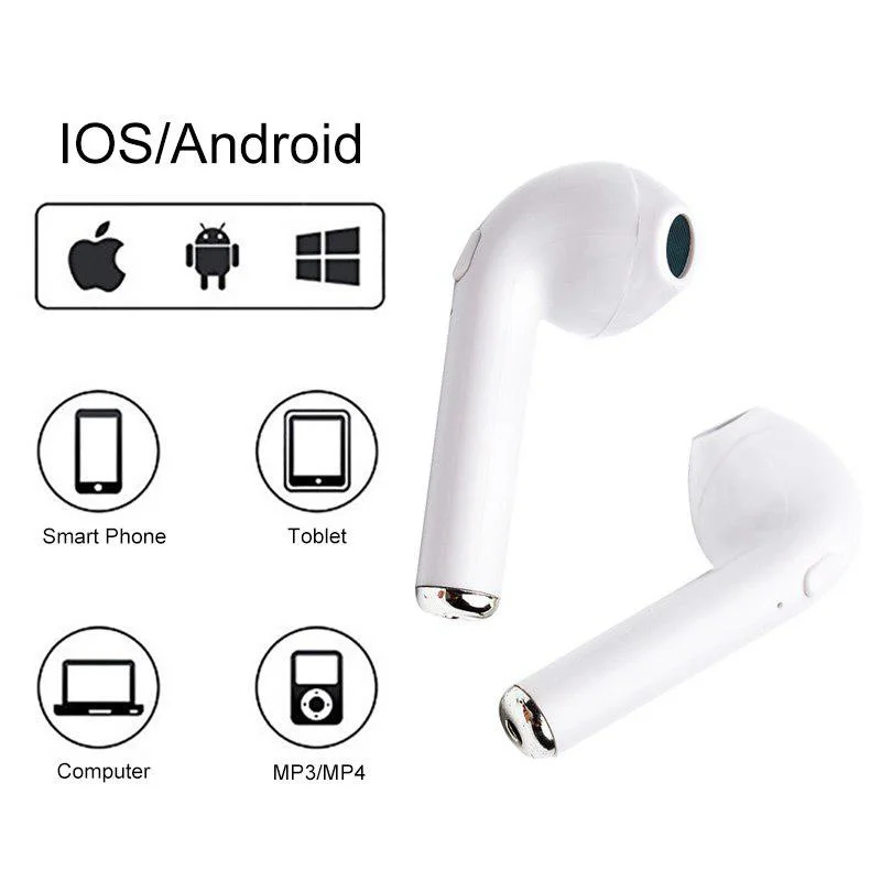 Kowkaka TWS i7s Bluetooth наушники V4.2 Беспроводная стерео гарнитура с басами Спортивная