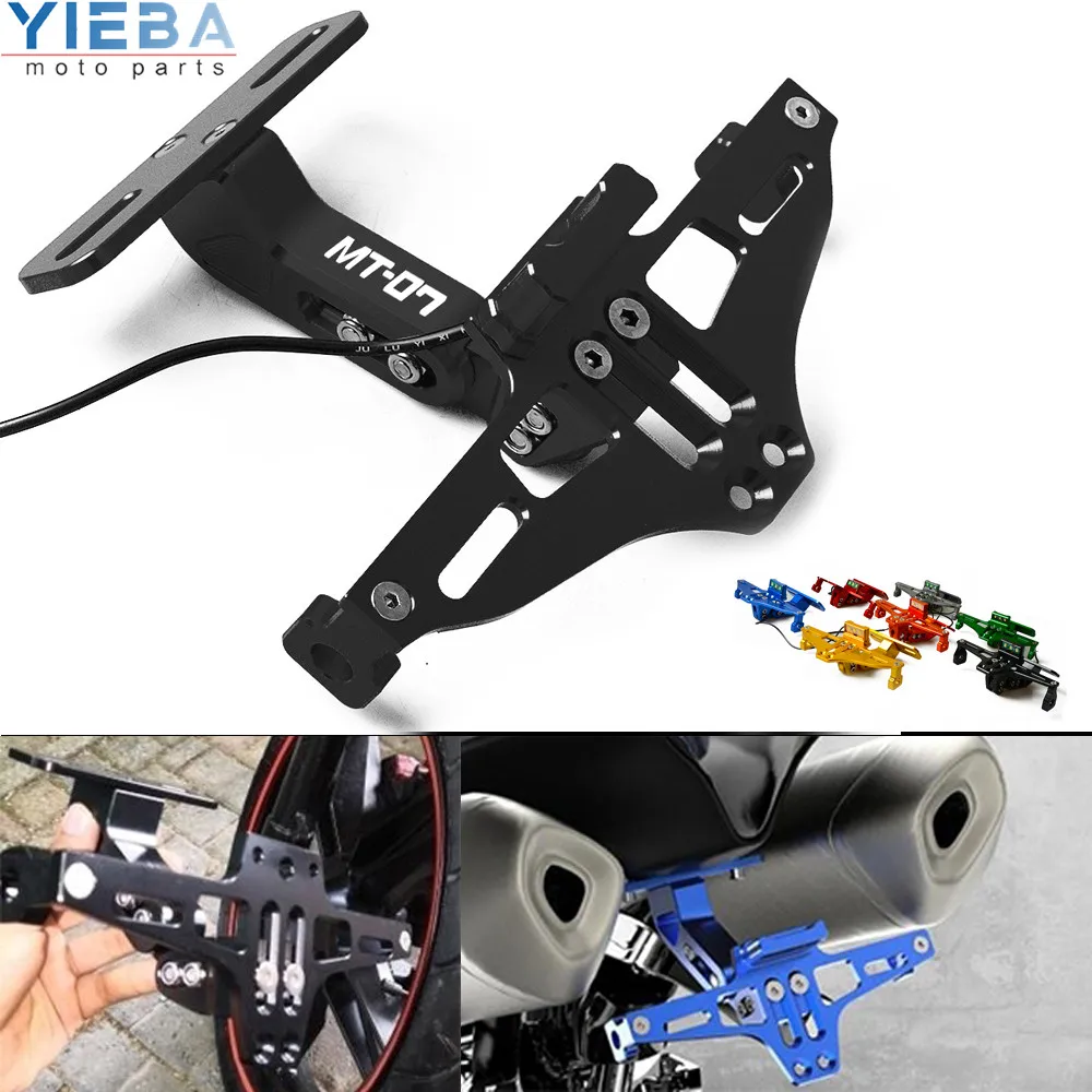 Для YAMAHA MT 07 MT07 2019 2018 2014 2016 2015 2017 мотоциклетный угол кронштейн заднего номерного