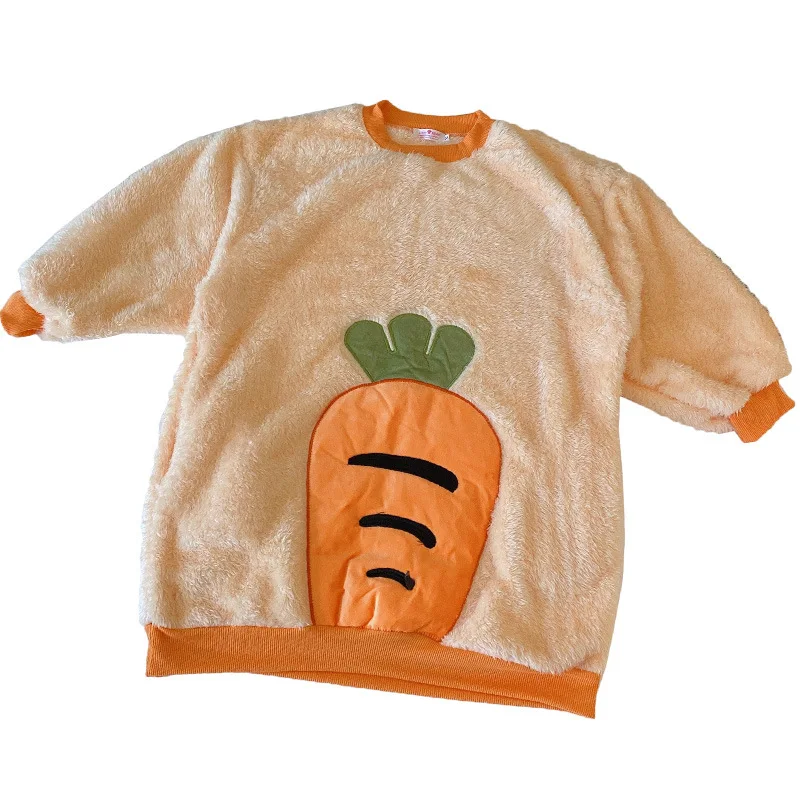 

Winter Pajamas Sets Warm Soft Plush Cartoon Pattern Sleepwear for Women Cute Pyjamas 2Pcs Top+Pants Home Nightwear