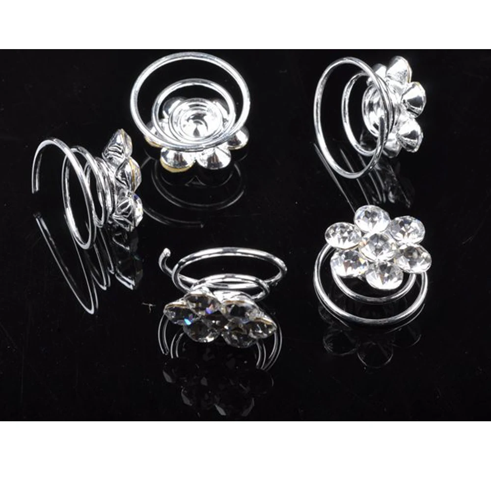 200 шт. модные хрустальные цветы шпильки для волос свадебные заколки украшения