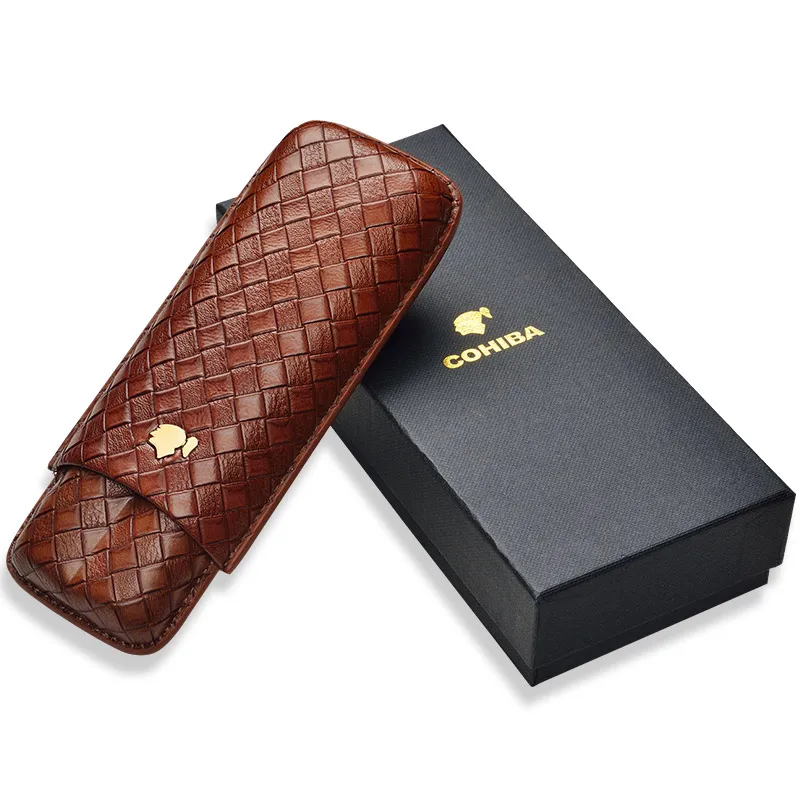 

cohiba Cigar Moisturizing Set Travel Moisture Cover Portable Cigar case 2 Pack Protective Case CD-1016