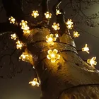 Солнесветильник s LED вишневый цвет гирлянсветильник сказосветильник свет открытый светодиодный водонепроницаемый сад двор светильник Рождественское украшение