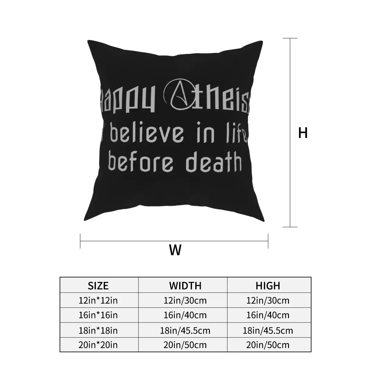 2020 Новая модная летняя одежда с атеист I Believe In Life Before Death подушка из хлопка