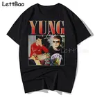 Винтажная Футболка YUNG LEAN Rap в стиле хип-хоп, в стиле 90-х, готическая одежда, Мужская хлопковая футболка, летняя мужская футболка в стиле панк, 2021