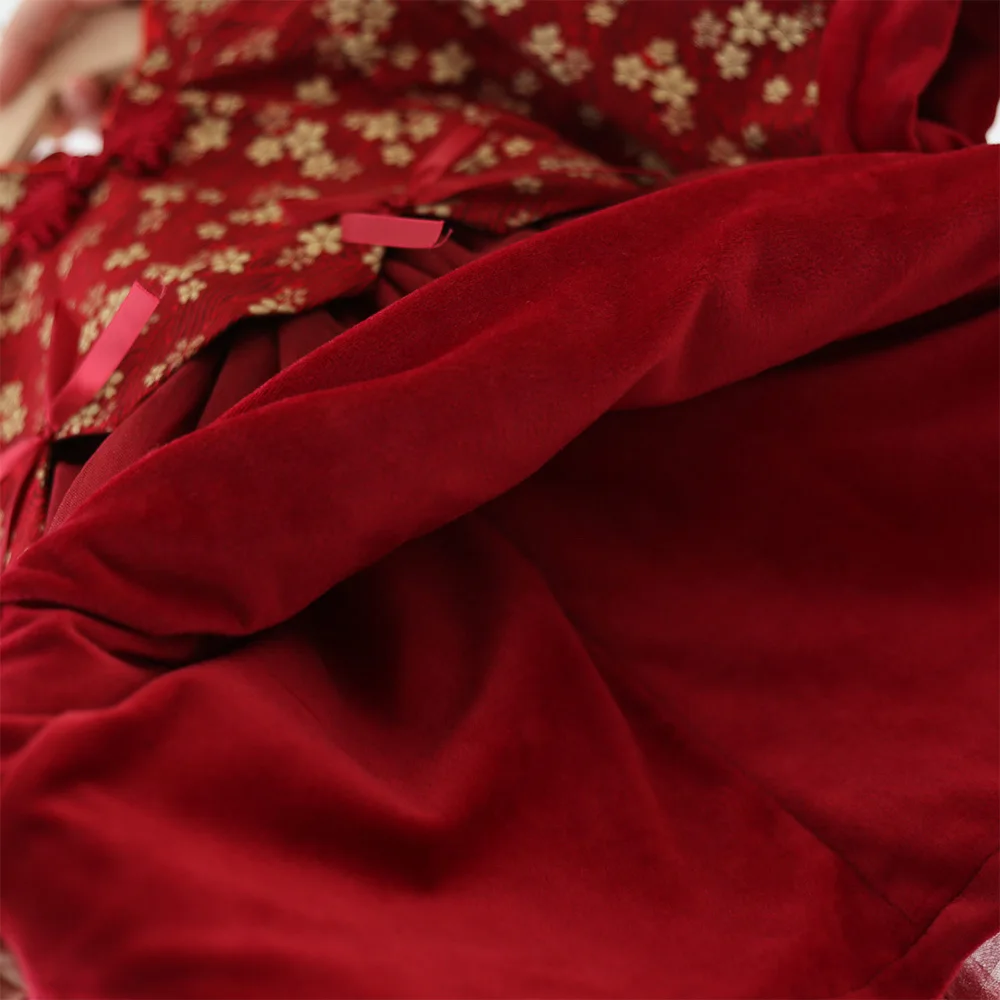 Платье-пачка детское зимнее красное с начесом | Детская одежда и обувь