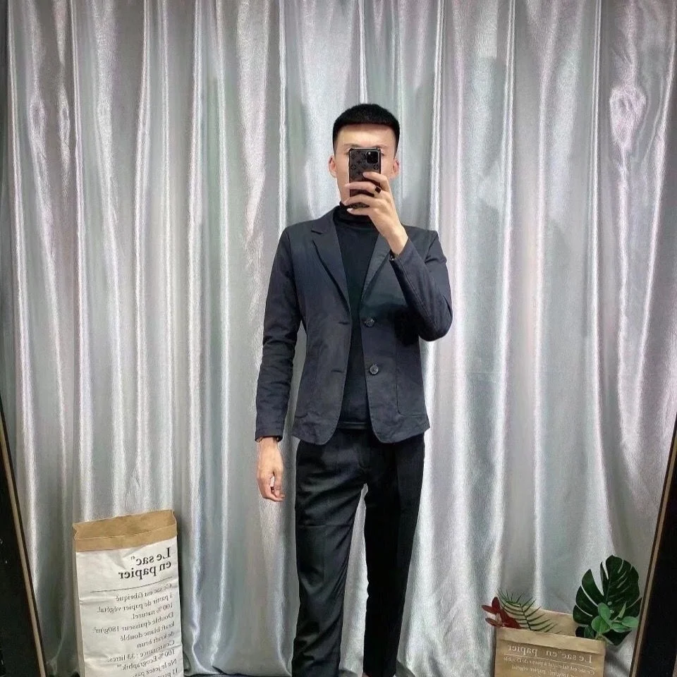 

2021 new European high quality suit men's horse coat slim fashion horse suit jacket tide brand
