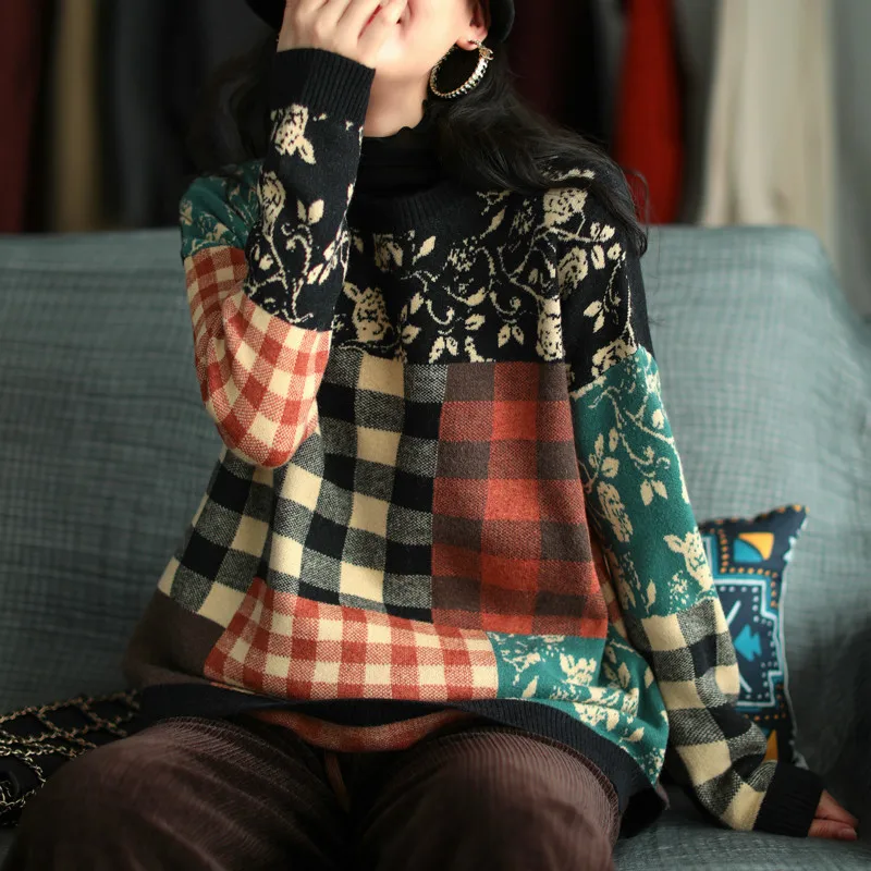 Max LuLu новинка 2020 китайский стиль зимняя женская клетчатая одежда с принтом