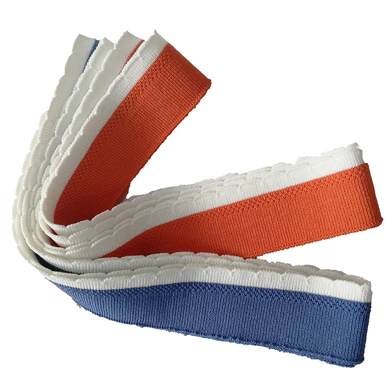 JIETAI жаккардовая ткань в рубчик трикотажная волнистая бахрома эластичная для