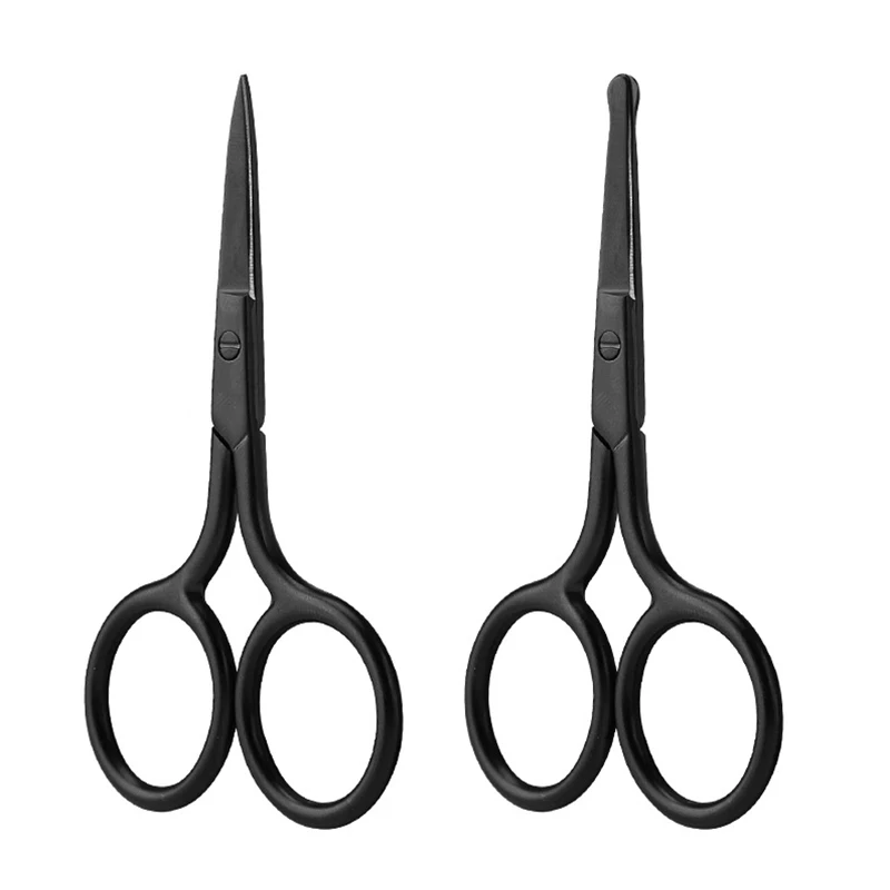 

Makeup Scissors Beauty Scissors 2-Piece Set Multicolor Mirror Trim Eyebrows False Eyelashes Nose Hair Scissors Makeup Tool