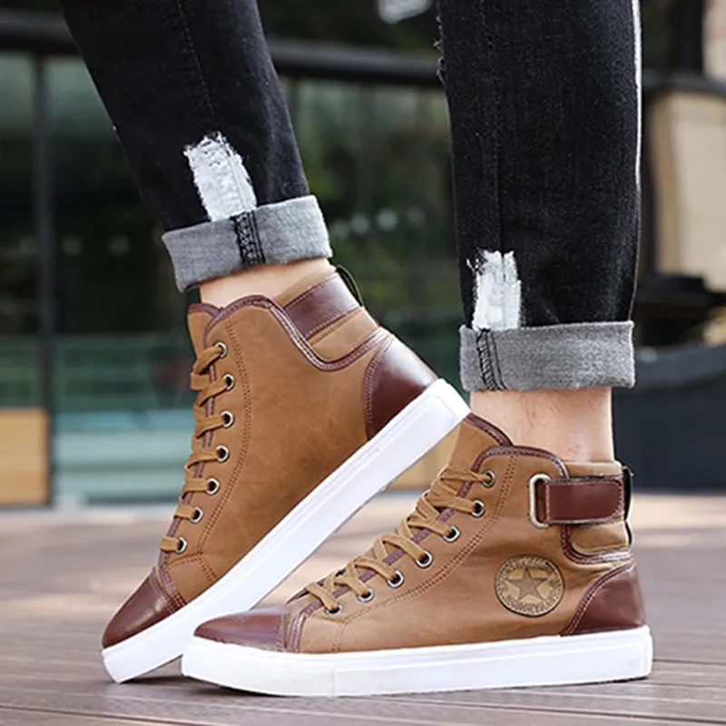 Модная зимняя теплая мужская повседневная обувь мужские кожаные туфли Лоферы до