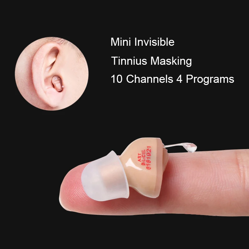 

Mini Invisible CIC in Canal Hearing Aid Aids 10 Channels Tinnitus Masking Digital Ear Hearing Devices Amplifiers for Deafness