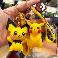pok%c3%a9mon anime figure kawaii children toys pikachu psyduck squirtle marill keychain phone ornaments pop it present gift
