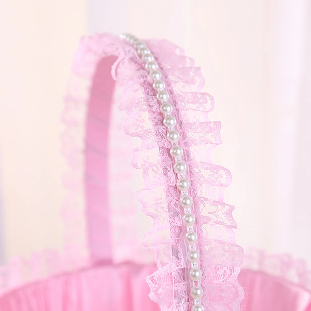 Плетеная вручную корзина из ротанга кружевная свадебные принадлежности для