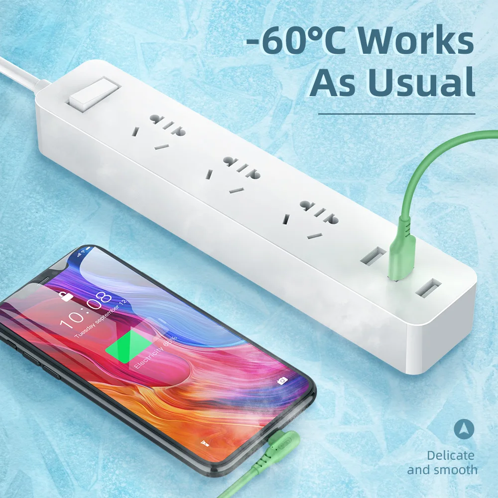 Кабель USB Type-C 5A с функцией быстрой зарядки жидкий мягкий силиконовый кабель для