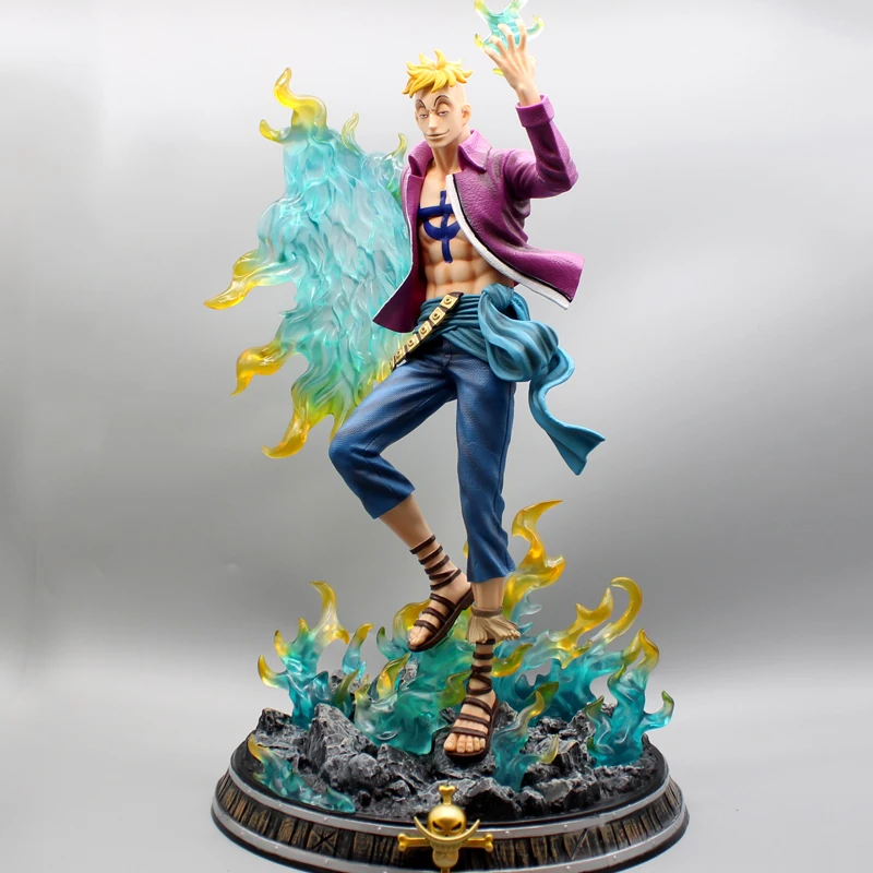 

One Piece GK Phoenix Marco Figure Anime Toys Action Figurines Collectible Model Figma 48cm Oversized Can Shine Statue Gifts