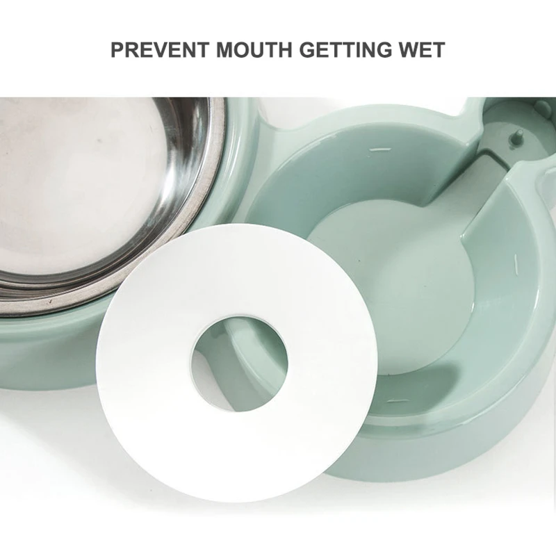 MESNUG кошачья головка двойные кошачьи чаши Съемная нержавеющая сталь Нетоксичная