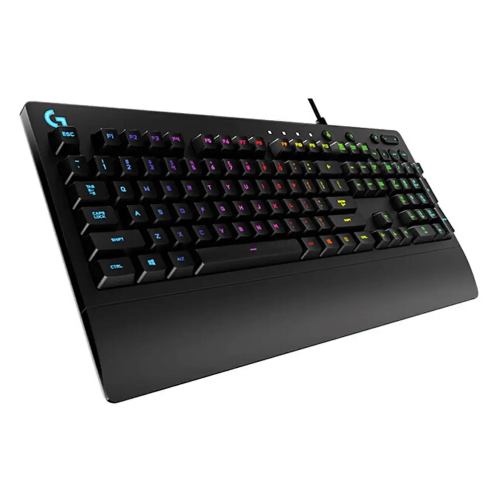 Игровая клавиатура logitech G213, Проводная Механическая клавиатура, защита от брызг, 108 клавиш, игровая RGB подсветка, регулируемая Проводная USB клавиатура
