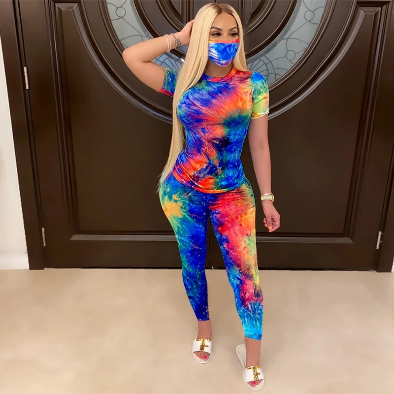 Женский летний костюм двойка с галстуком краской уличная одежда укороченный топ