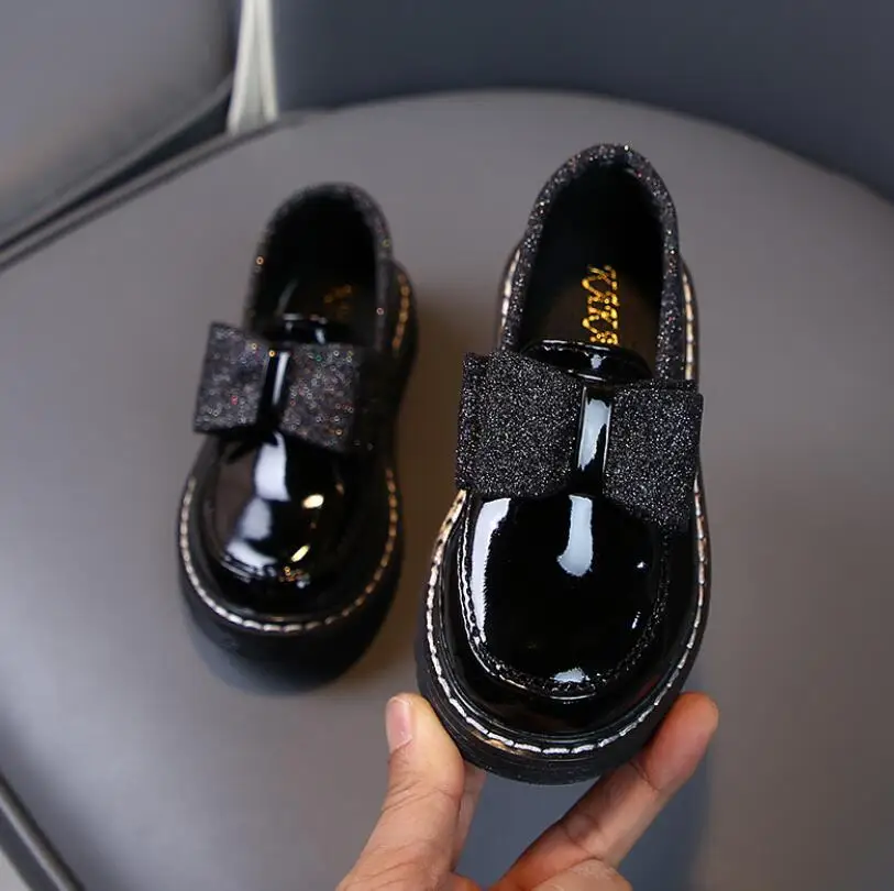 2020 детская повседневная обувь мягкая кожаная спортивная принцессы с бантом