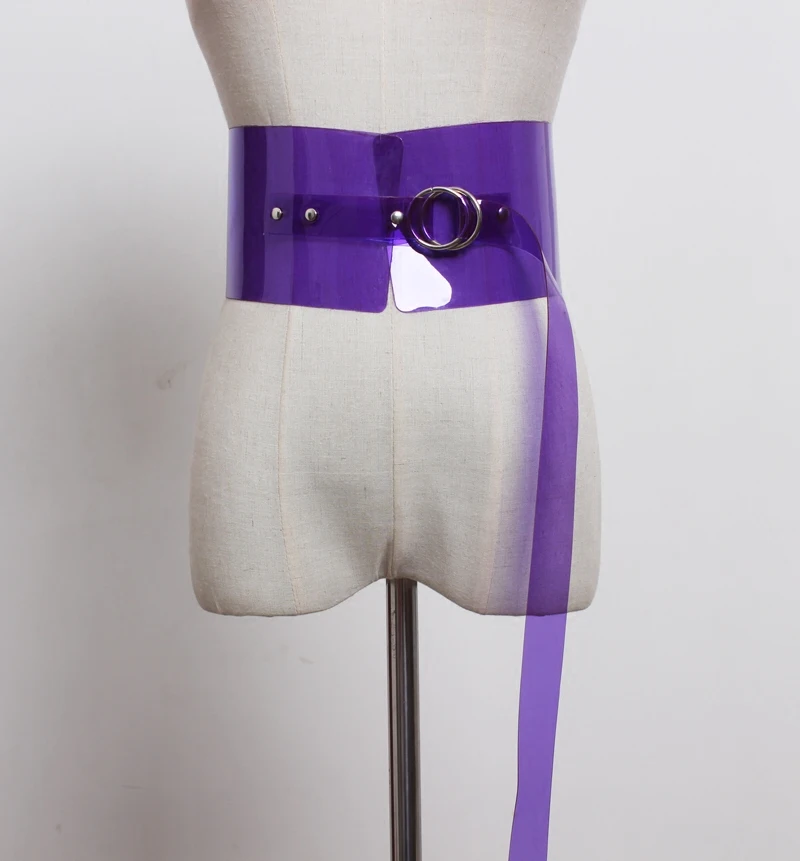 Новая индивидуальная прозрачная иллюзия широкая талия женская мода натуральный