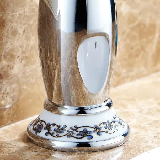 

8" Chrome Faucets Bathroom Sink Basin Porcelain Brass Faucet Mixer Tap 9031Cp