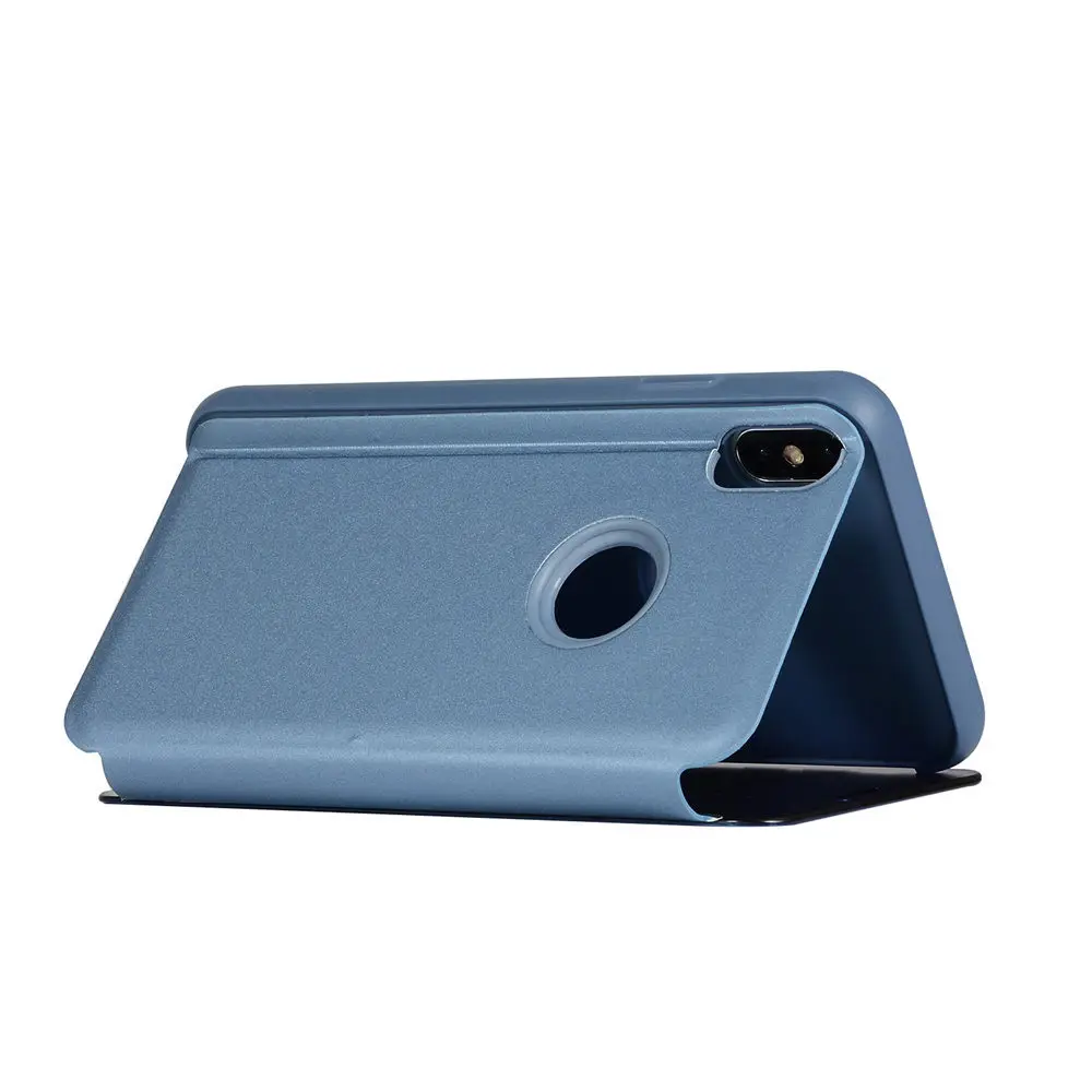 C зеркальным покрытием Роскошный чехол-книжка чехол для iPhone 11 Pro X XS MAX XR 6, 6 S, 7, 8plus, однотонный флип-чехол защитный корпус с защитой от пыли