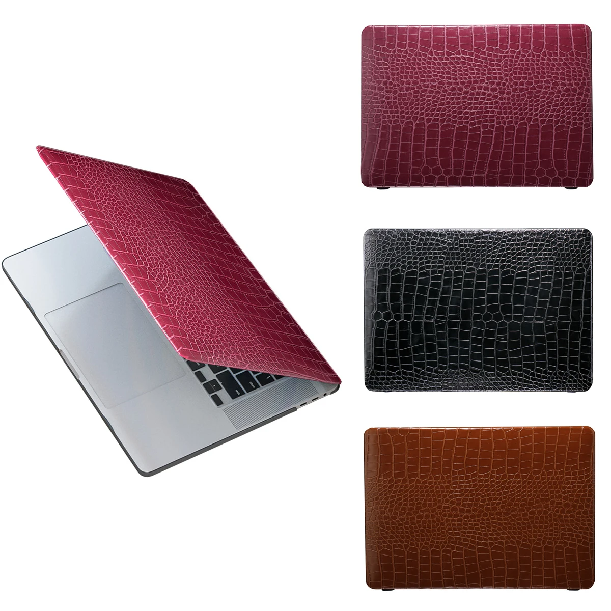 

New Crocodile Pattern Leather Laptop Case for MacBook Air Pro Chip M1 A2337 A2338 Cover Case For Macbook Air Pro 13 16 inch Case