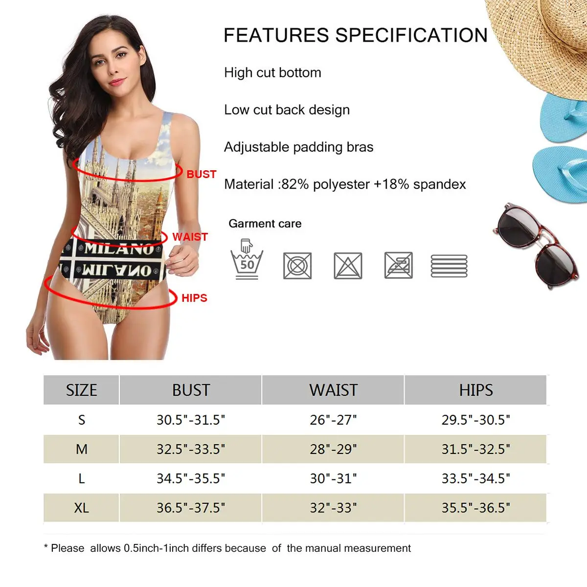 

2021 Sexy One Piece Swimsuit Vintage Milano Travel Poster Swimwear Women Monokini Swimsuit Bodysuit Bathing Suit Swim Wear