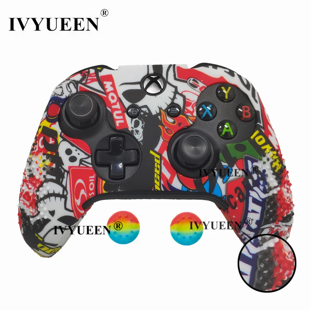 IVYUEEN, 15 цветов, силиконовый чехол для microsoft Xbox One X S, тонкий контроллер, защитный чехол с аналоговой ручкой для большого пальца