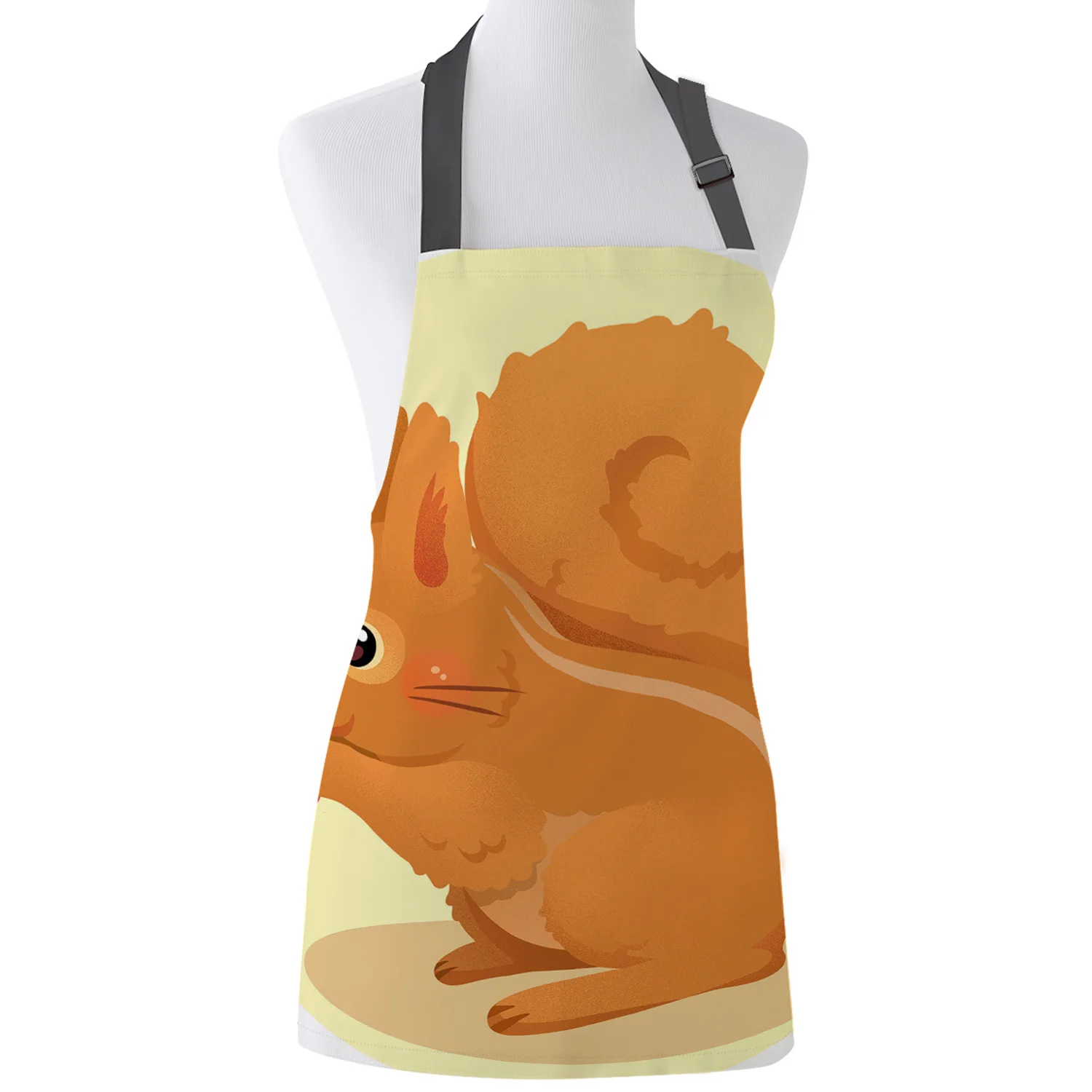 Tophome Кухонный Фартук с изображением мультяшной белки регулируемые фартуки из