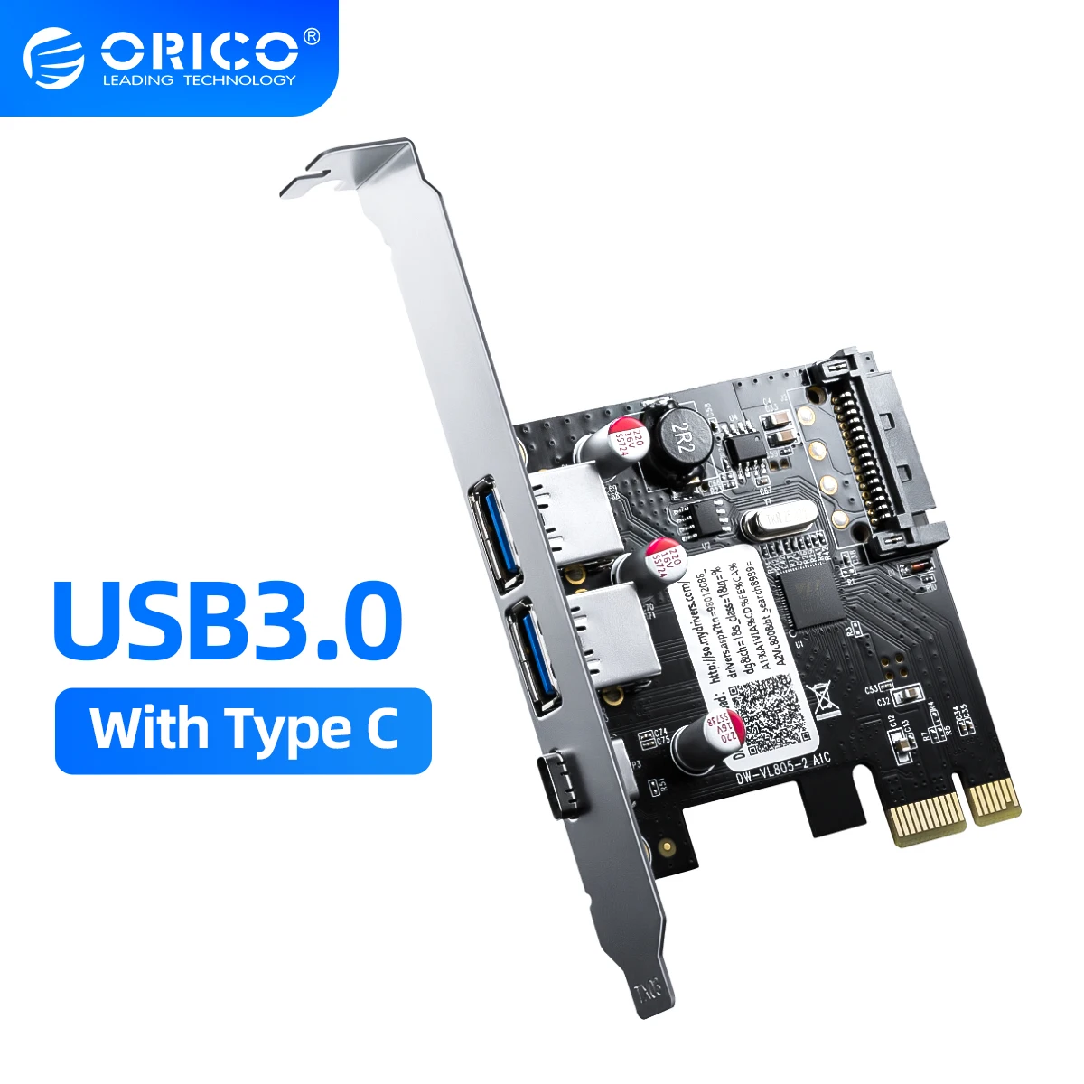 ORICO USB3.0 PCI Express Expansion Card Type-c Port Gigabit Network Rj45 for Mac Windows Linux | Компьютеры и офис