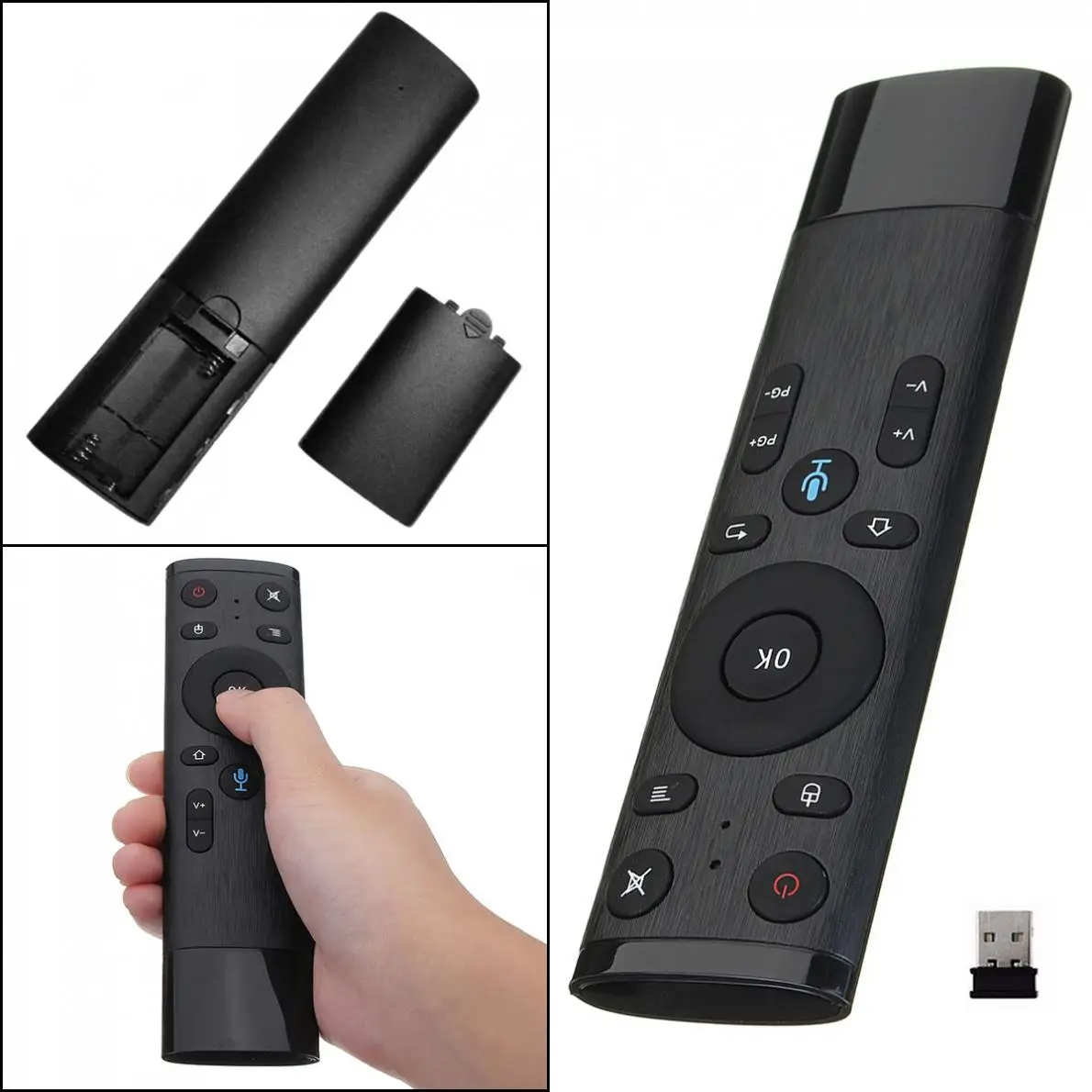 Air mouse Voice беспроводной 2,4G голосовой пульт дистанционного управления для Smart tv Android Box IP tv с USB Приемником