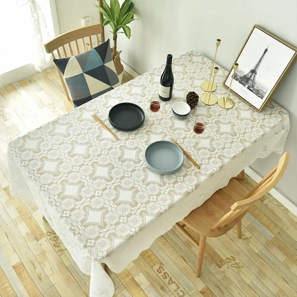 

Кружевная прямоугольная скатерть, Ажурные кружевные Чехлы для стола, украшение для кухни, свадьбы, вечеринки