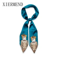 2021 new animal small skinny scarf spring and autumn the summer is lovely scarf scarves joker wrist ribbon belt with long bag