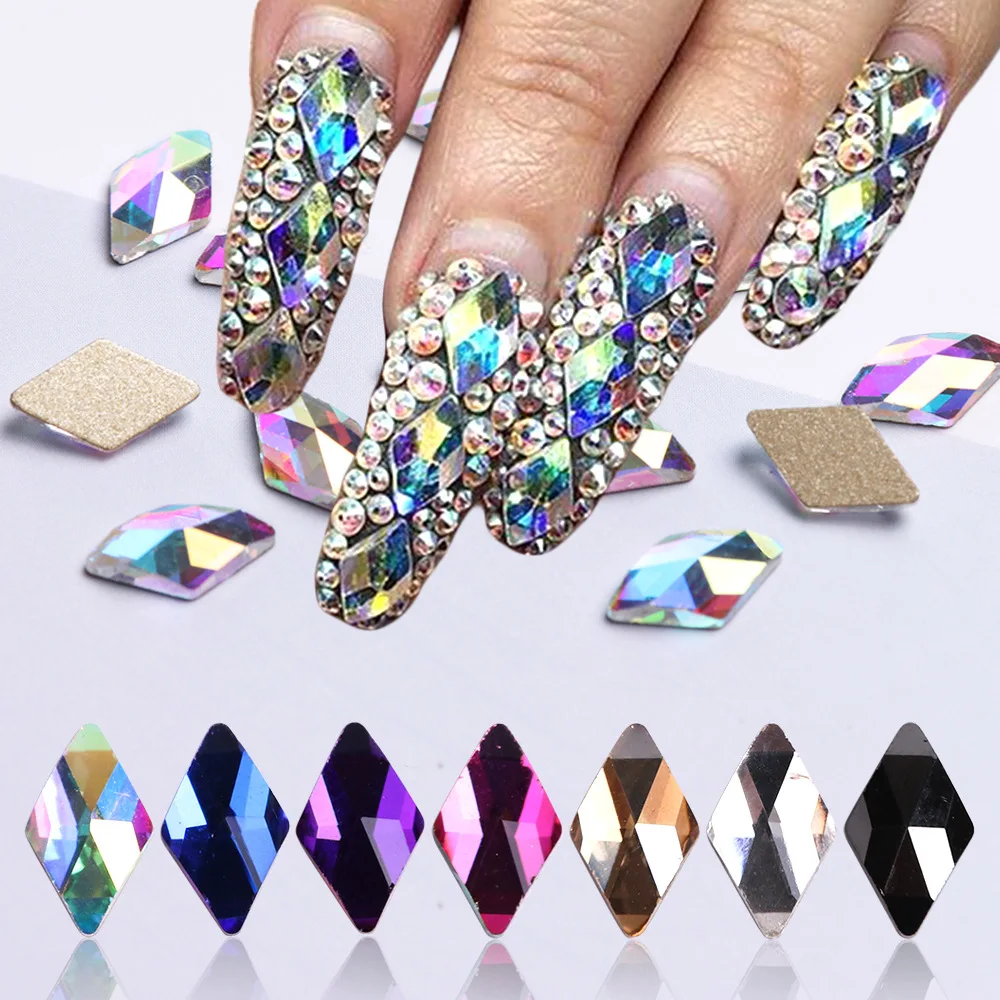 

8 Styles of Nail Diamonds Nail Decoration Art Multi-faceted Reflective Diamond Jewelry Diamond Nail Decorations Accesoires