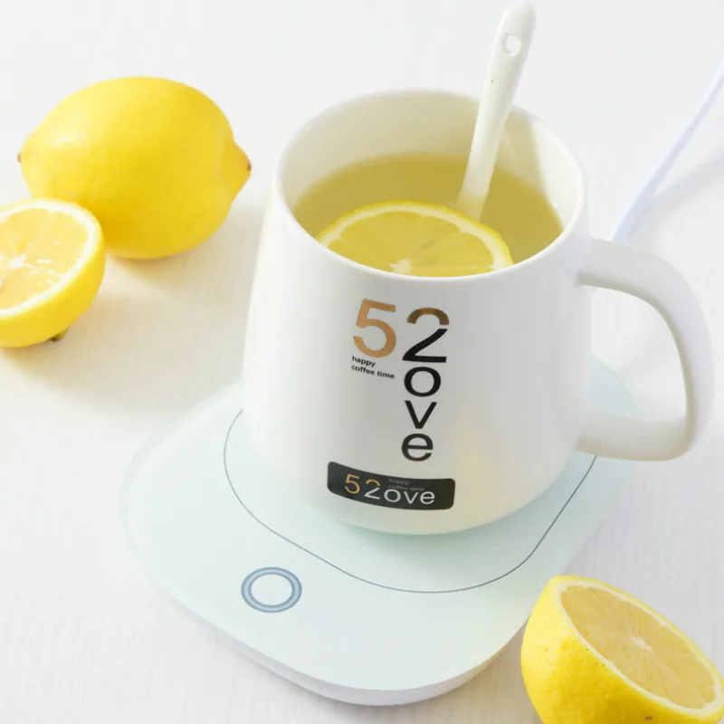 220 В керамический многоразовый Coaster коврик кружки согревающий молочный кофе