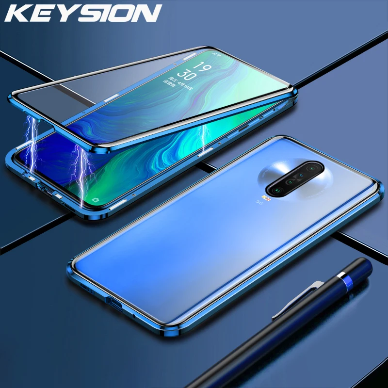 KEYSION 360 двухсторонний металлический магнитный чехол для Redmi K30 K20 Pro прозрачная
