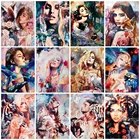 Алмазная краска AMY-Femme, квадратныекруглые алмазы, сделай сам, портрет, вышивка, вышивка крестом, украшение для дома алмаз