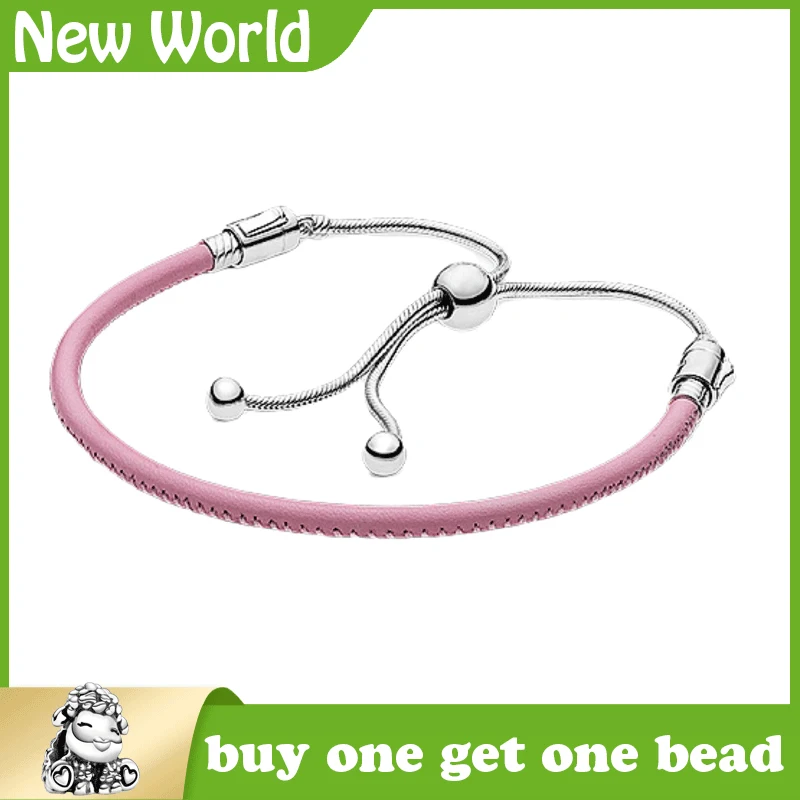 

925 Sterling Silver Classic snake Chain fit Original Charms Pando Bracelet for women Leather bracelet cord DIY fashion jewelry