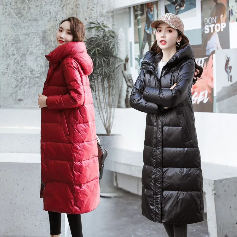 

Women's Winter Jacket Thick Long Coat Female Hooded Down Parka Warm Female Clothes Waterproof 90% White Duck Down Jacket