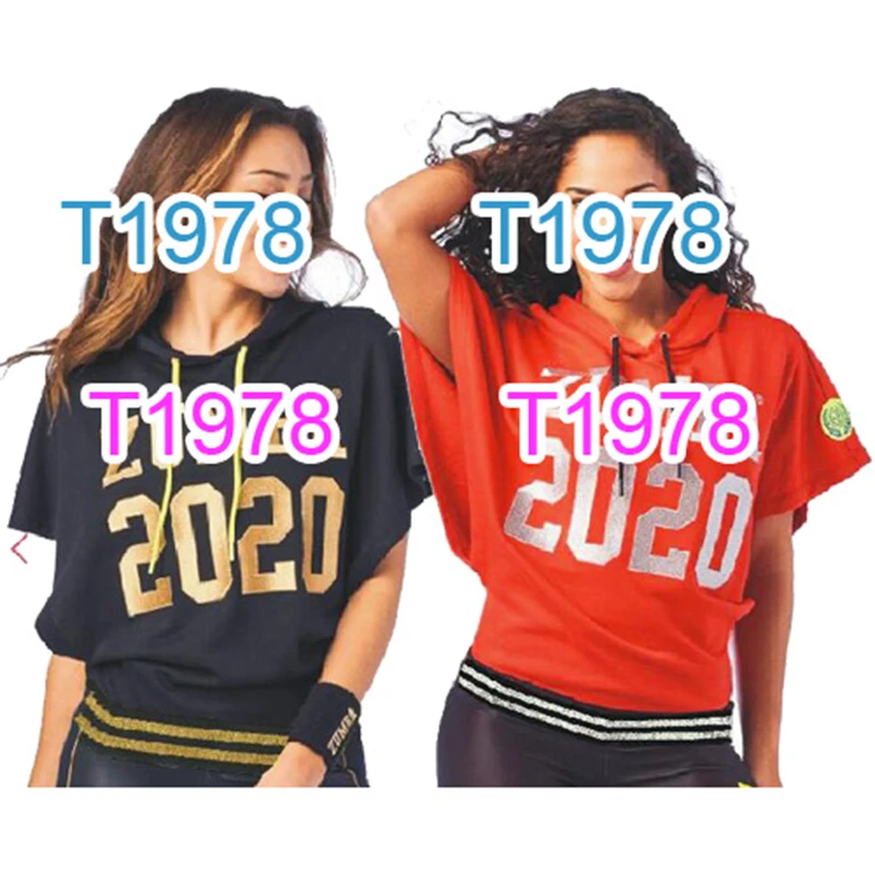 

Zumba Yoga Fitness Dance Fitness Physical Exercise Sports and Leisure Loose Short Sleeve Men's and Women's Hooded T-shirt 1978
