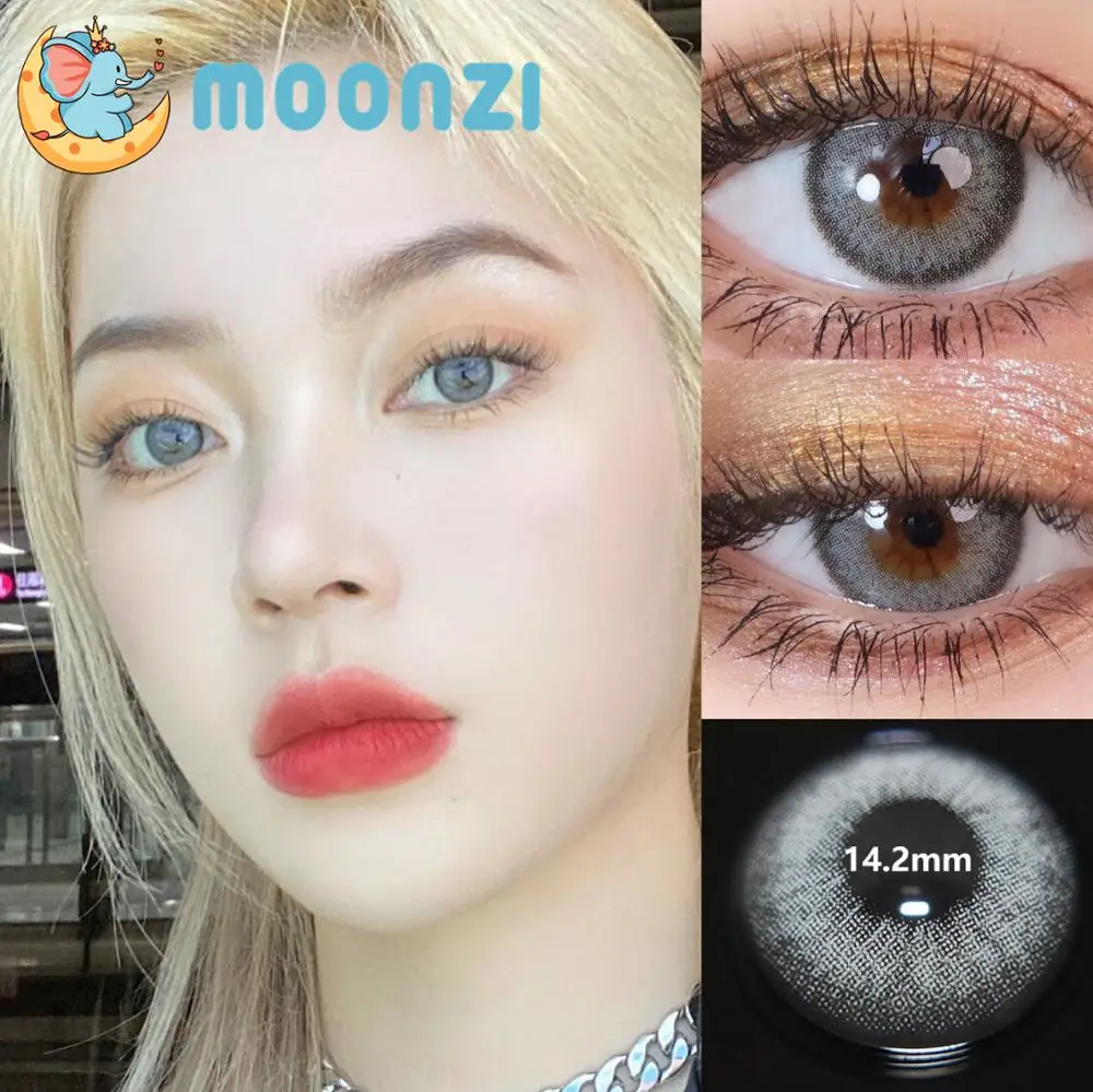 Контактные линзы MOONZI египетские белые и серые цветные контактные для глаз