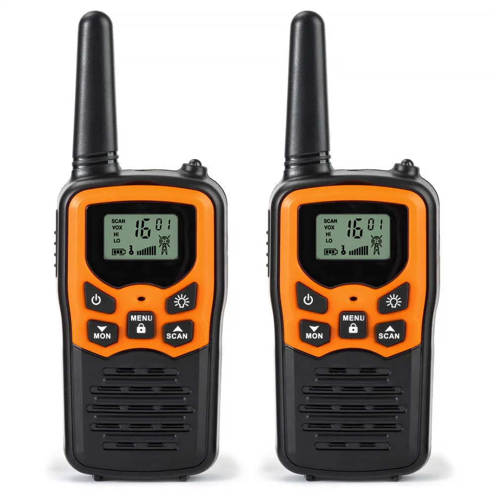 Портативная рация VHF/UHF446.00625 446,9375 МГц Двухдиапазонная двухсторонняя рация портативная рация автоматическая функция скворча - Color: orange