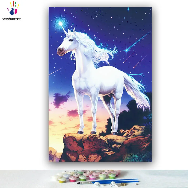 DIY картинки для раскраски по номерам с цветами Западная мифология картина