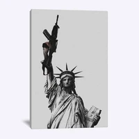 wall art home decor statue of liberty picture hd print and poster modern black white canvas painting living room decor framework