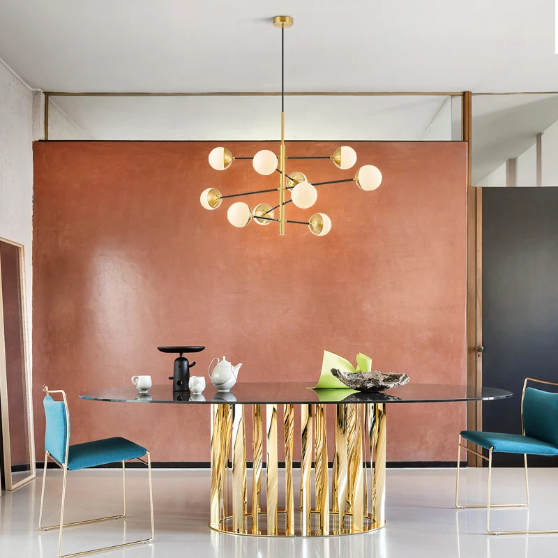 Простая Современная креативная аппаратная шариковая Люстра для гостиной