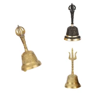 handicrafts large carved hand bell produces a loud and clear school meditation church bronze bell creative gift abux