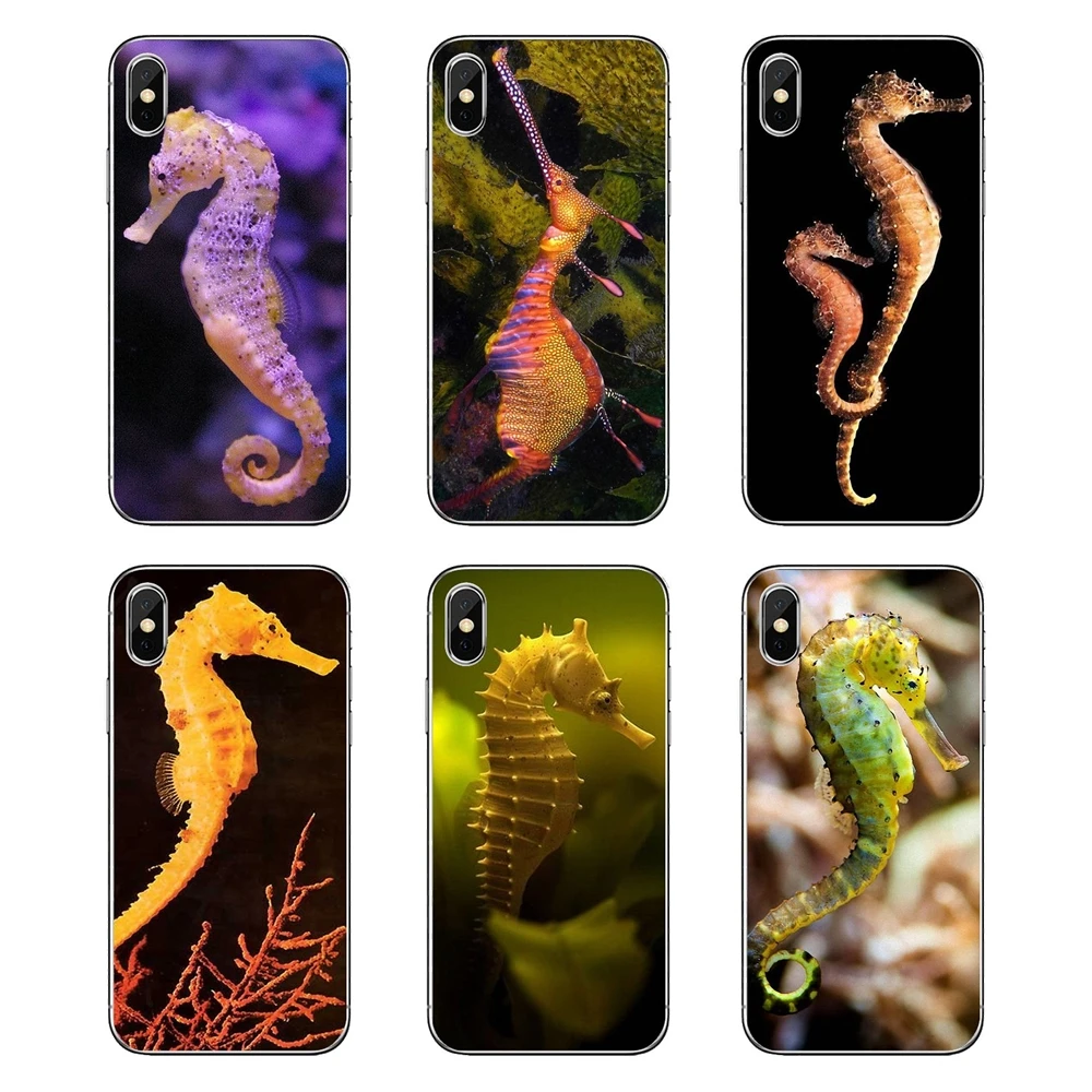 For Samsung Galaxy Note 8 9 S9 S10 A8 A9 Star Lite Plus A6S A9S Soft Transparent Cases Covers sea horse Rainbow Seahorse Pattern |
